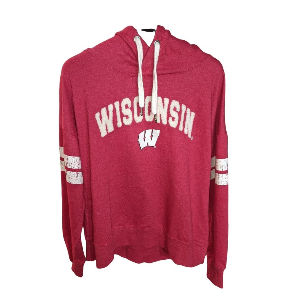 Wisconsin NCAA Women's Red Hooded Sweatshirt L Gen 2